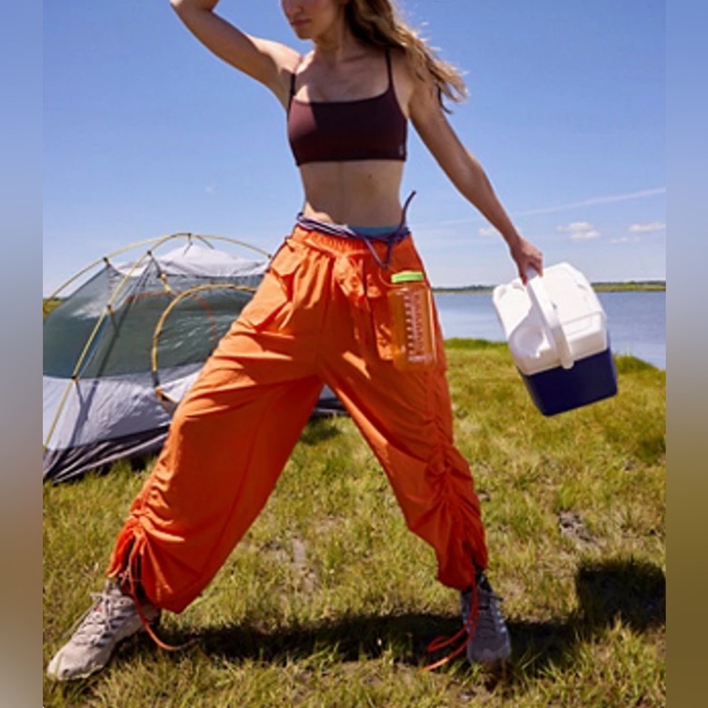NWOT Free People, In The Wildflowers Pants, Multiple Sizes in Blood Orange - Picture 6 of 13
